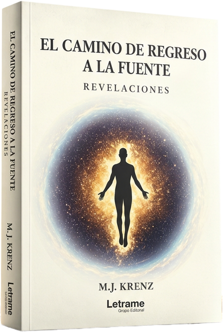 Libro Revelaciones, de M. J. Krenz, con resplandor dorado